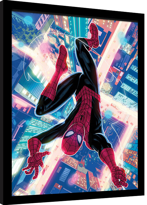 Zarámovaný plagát Spider-Man - Upside Down