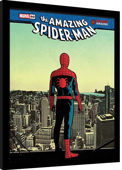 Ingelijste poster Spider-Man - Skyline