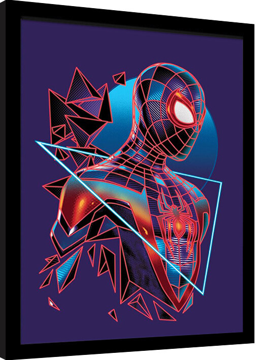 Ingelijste poster Spider-Man - Geometric