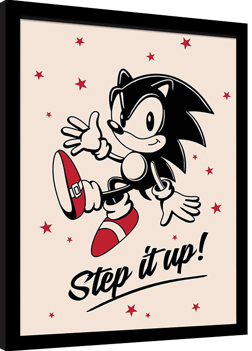 Ingelijste poster Sonic the Hedgehog - Step It Up