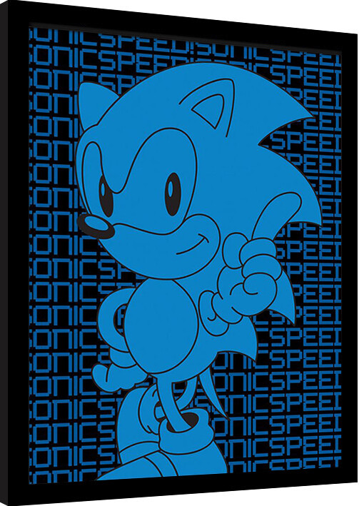 Ingelijste poster Sonic the Hedgehog - Sonic Speed