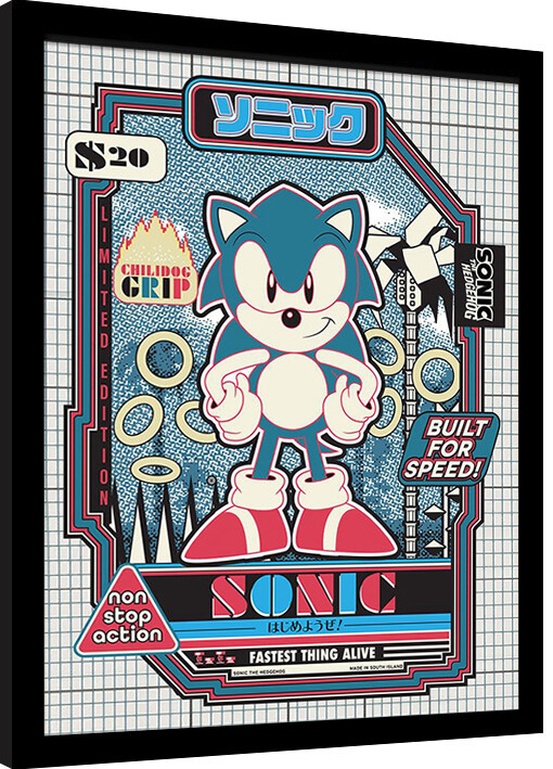 Poster înrămat Sonic the Hedgehog - Build for Speed