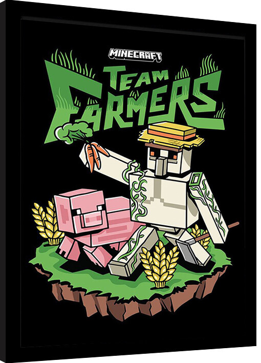 Keretezett poszter Minecraft - Team Farmers