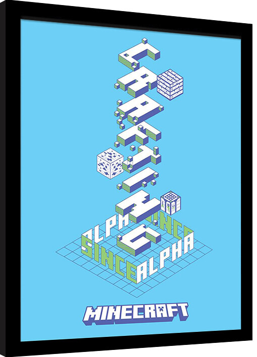 Gerahmte Poster Minecraft - Alpha