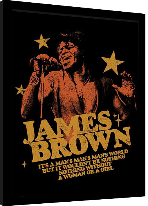 Ingelijste poster James Brown - Man's World