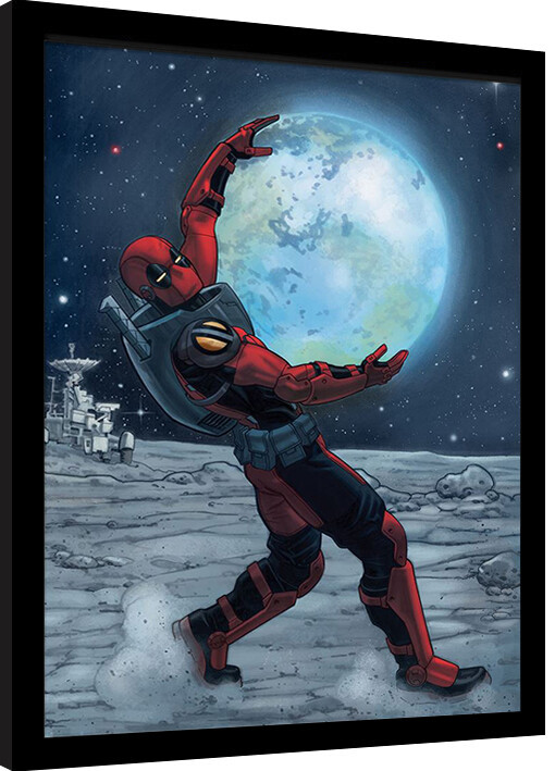 Innrammet plakat Deadpool - Hugging Moon