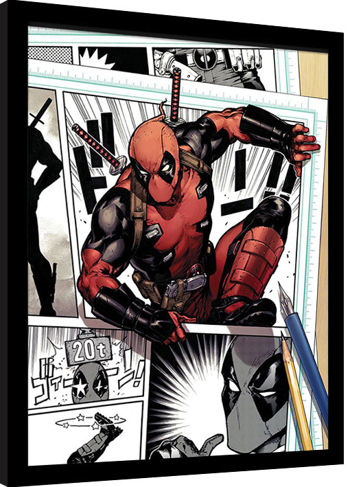 Zarámovaný plagát Deadpool - Comic Style