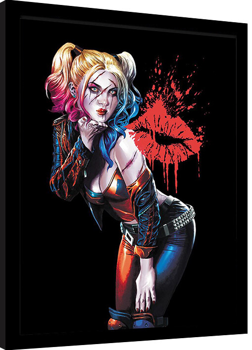 Obraz na zeď - DC Comics - Harley Deceased Kiss, 34.3 x 44.5 cm