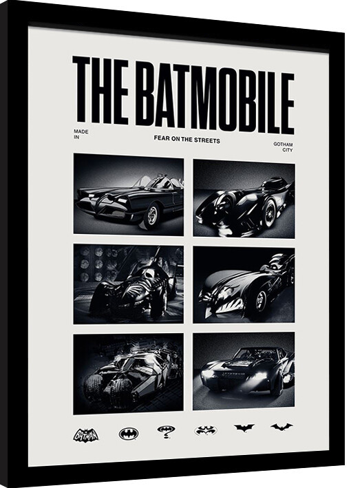 Indrammet plakat Batman - 1989 Batmobile