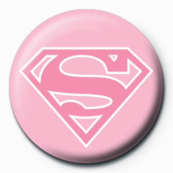 Placka SUPERMAN - logo/růžová