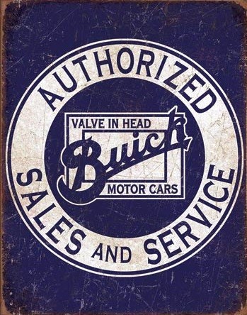 Metallschild Buick - Valve in Head