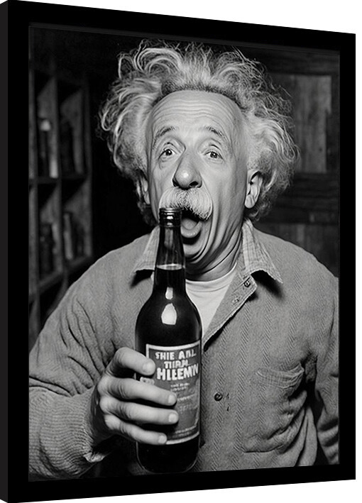 Gerahmte Poster Ada Ingram - Einstein With The Beer