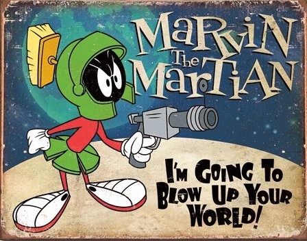 Metallschild Marvin the Martian