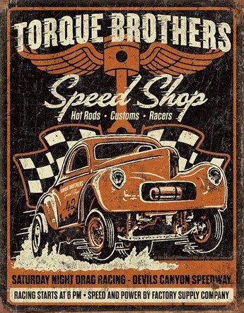Metallschild Torque Bros - Gasser