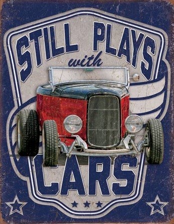 Metallschild Still Plays With Cars