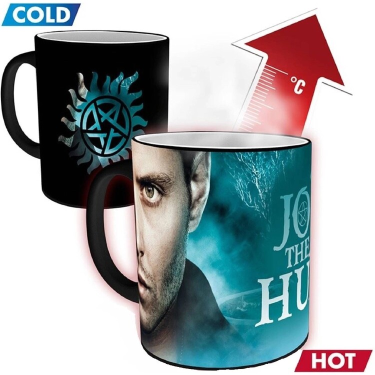 Měnící hrnek Supernatural - Sam and Dean Symbol, 0,32 l