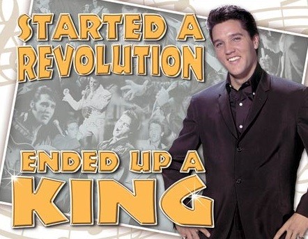 Plechová cedule Elvis Presley - Ended Up a King