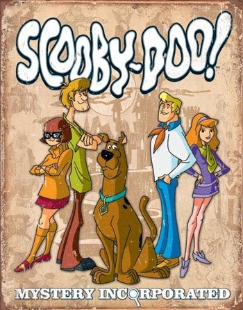 Metallschild Scooby Doo - Gang Retro