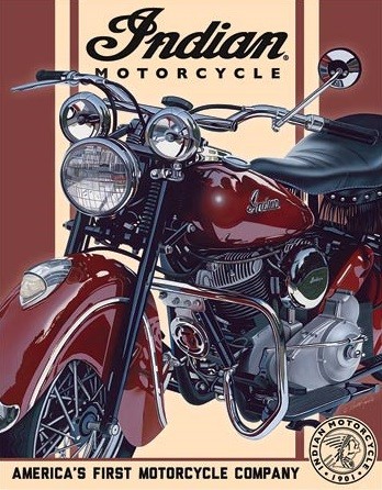 Metallschild Indian - 1948 Chief