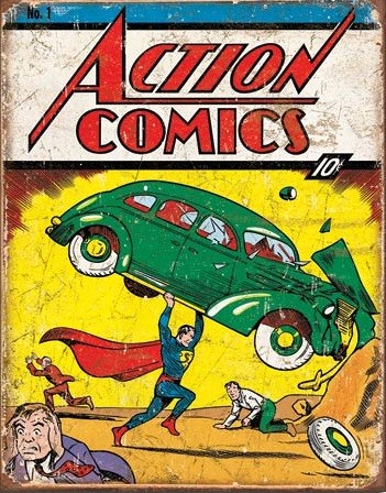 Metallschild Action Comics No1 - Cover