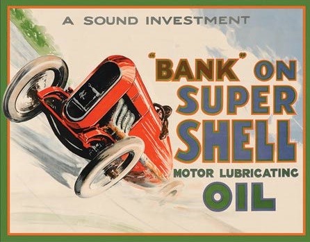 Metallschild Shell - Bank On