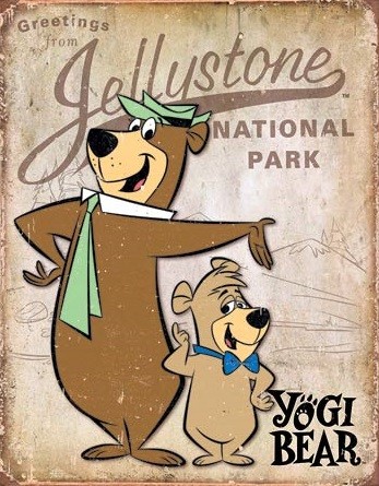 Metallschild Yogi Bear - Jellystone Park
