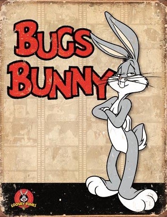 Metallschild Bugs Bunny - Retro Panels