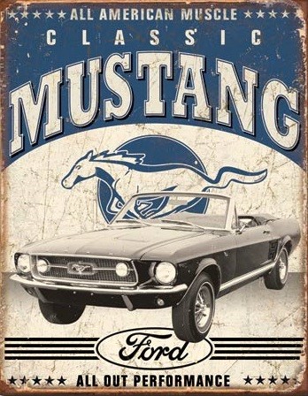 Metallschild Classic Mustang