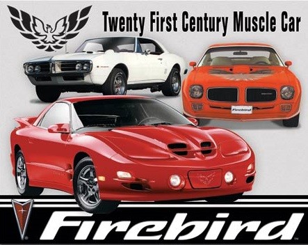 Metallschild Pontiac Firebird Tribute