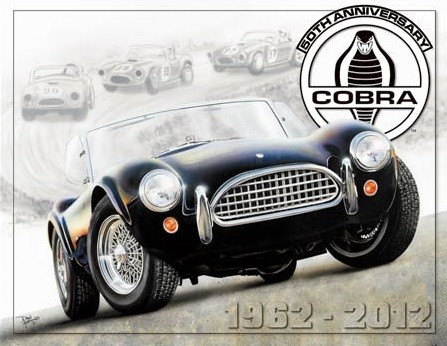 Metallschild Shelby Cobra 50th