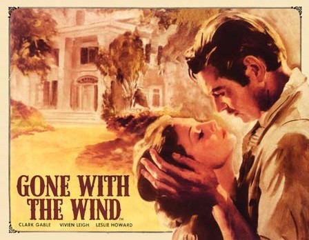 Metallschild Gone with the Wind Poster at Tara