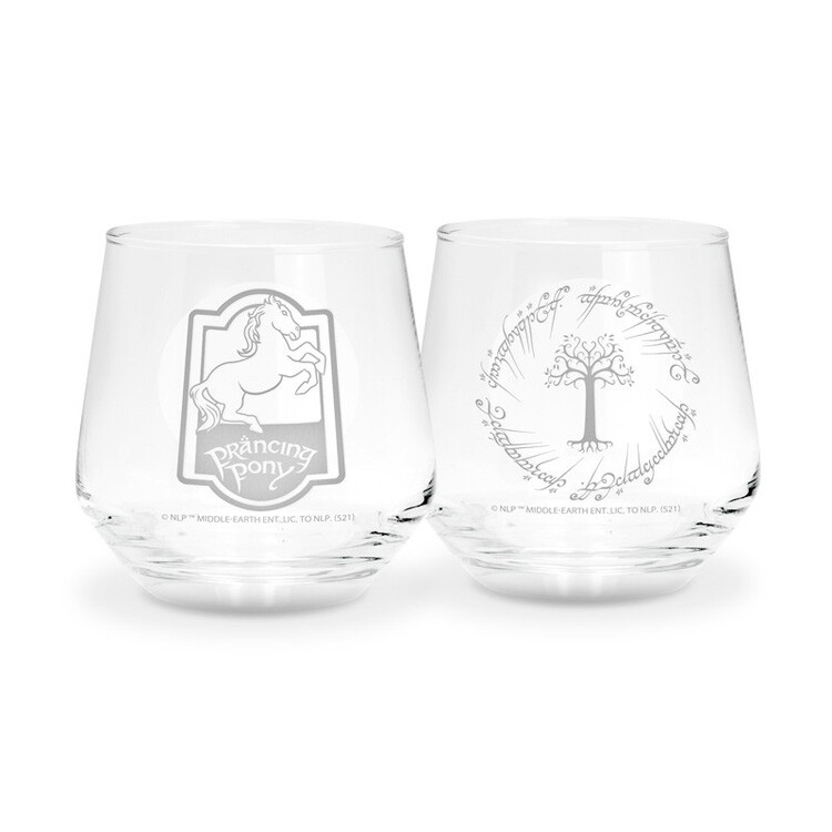 Sklenička Lord of the Rings - Prancing Pony & Gondor, (2x) 0,3 l