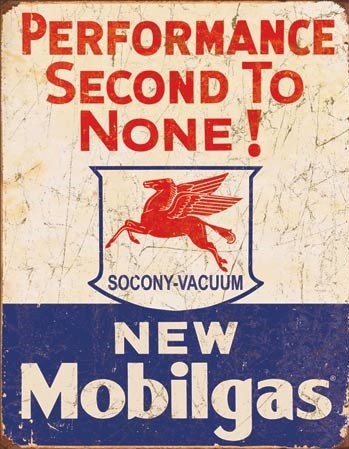 Metallschild Mobil Gas - 2nd to None