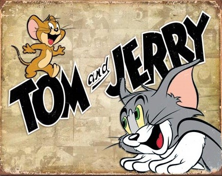 Metallschild Tom & Jerry - Retro Panels