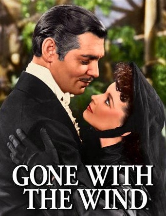 Metallschild Gone with the Wind - Scarlet & Rhett