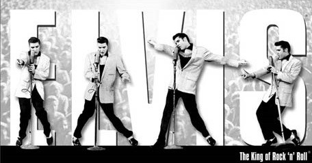 Plechová cedule Elvis Presley - King Montage