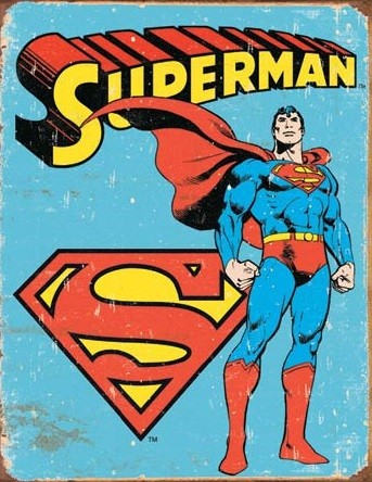 Fém tábla Superman - Retro