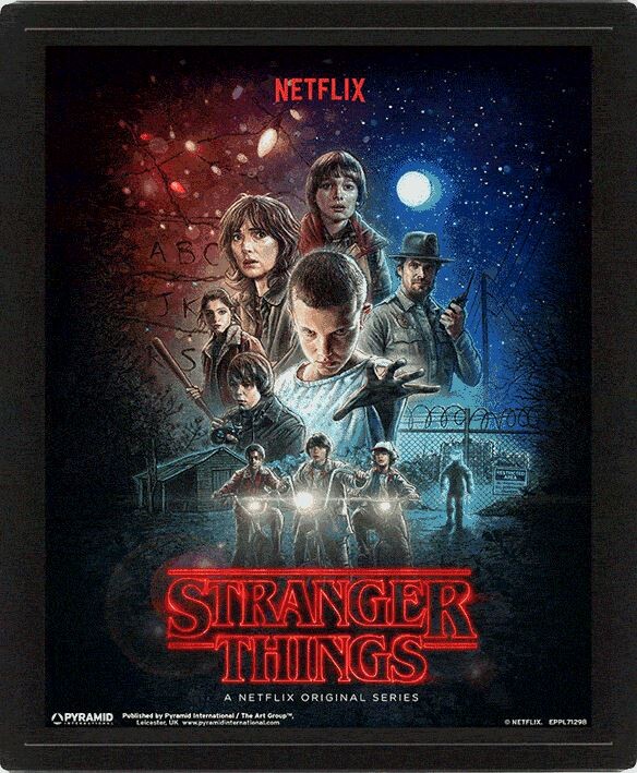Póster 3D enmarcado Stranger Things - One Sheet