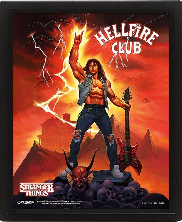 Stranger Things 4 - Hellfire Tribute 3D ingelijst