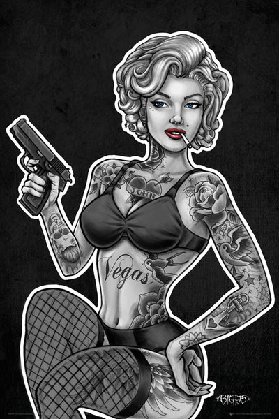 Gerahmte Poster Biggs - Inked anked and armed