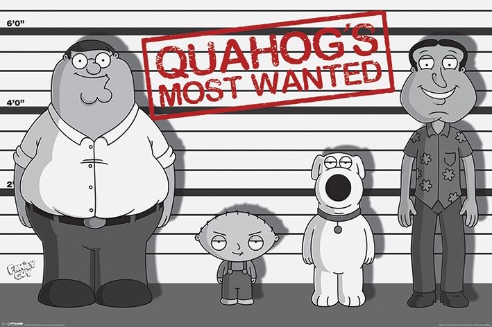 Oprawiony plakat Family Guy - Line Up