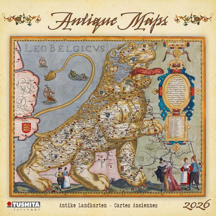 Naptár 2027 Antique Maps