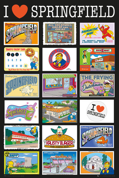 Poster Die Simpsons - Postcards