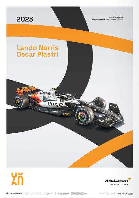 Umělecký tisk Mclaren Racing - Mcl60 - 60th Anniversary - 2023
