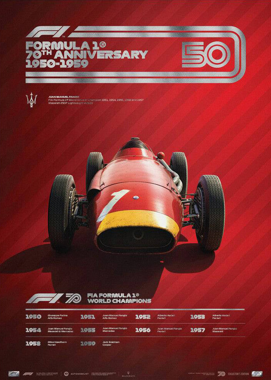 Kunstdruk Formula 1® Decades - 50S Maserati