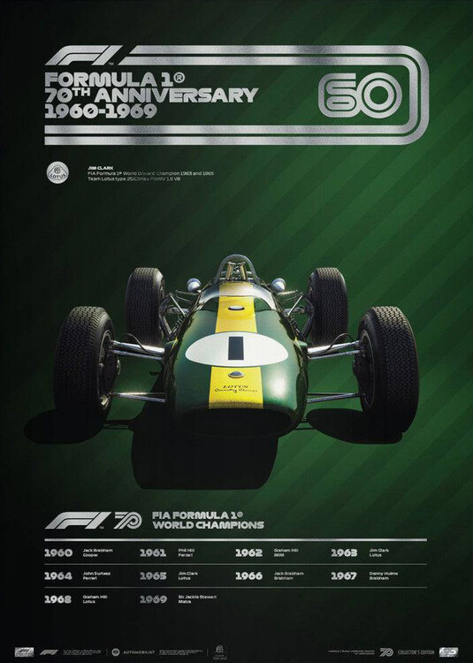 Stampa d'arte Formula 1® Decades - 60S Team Lotus