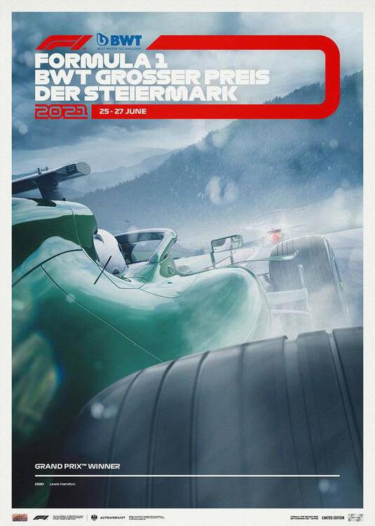 Umělecký tisk Formula 1 Bwt Grosser Preis Der Steiermark 2021 - Limited Edition