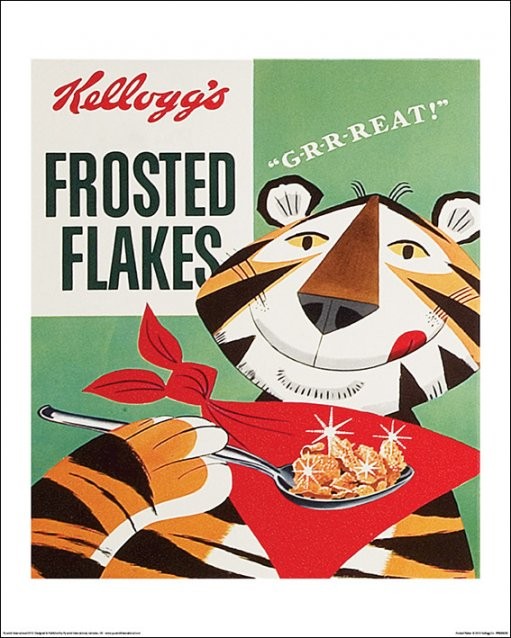 Umělecký tisk Vintage Kelloggs - Frosted Flakes