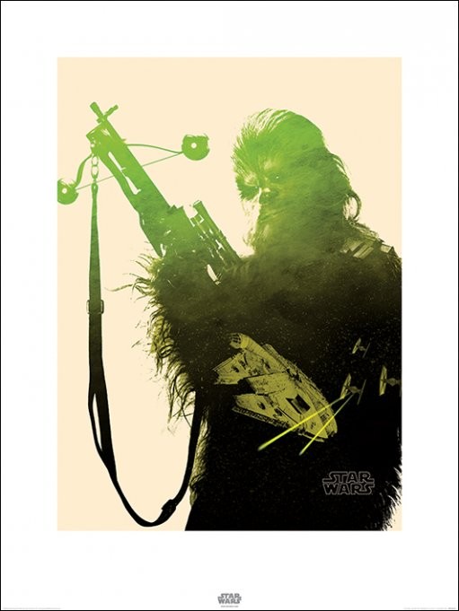Umělecký tisk Star Wars VII: Síla se probouzí - Chewbacca Tri