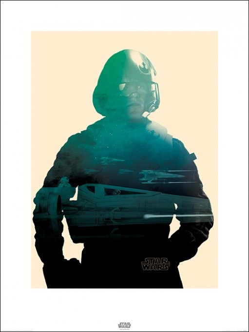 Umělecký tisk Star Wars VII: Síla se probouzí - Poe Tri